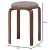 Fuji Boeki Bentwood Stackable Stool, 32cm Wide X 32cm Deep X 47cm High, Beige/Brown Fabric, Compact, Assembly Required, 14545