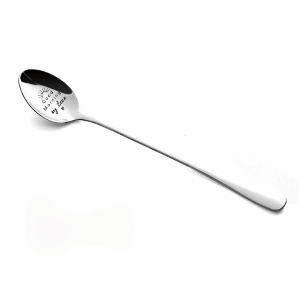 Engraved Design Key of Love Spoon Personalized Text Love Letter Spoon  Romantic Gift