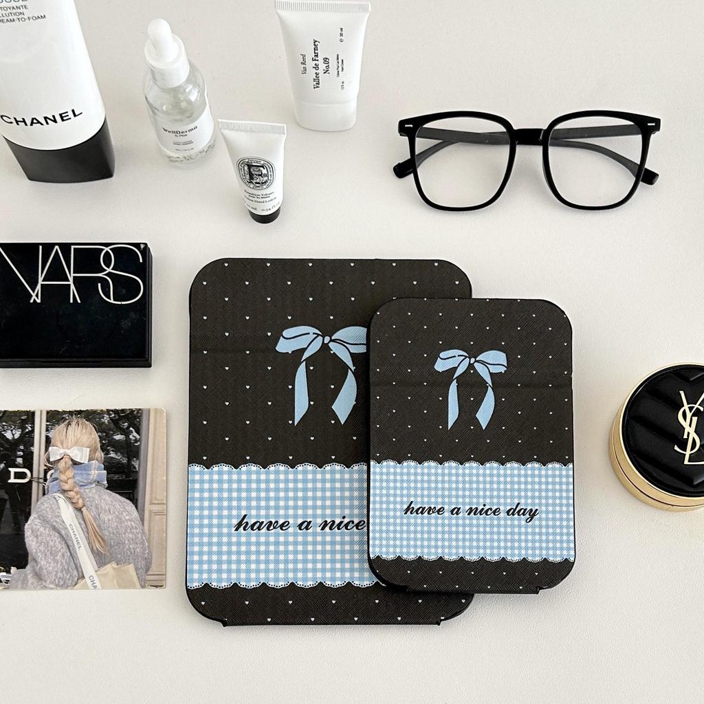 Trendiger niedlicher Bär Faltbarer Make-up-Spiegel - Tragbarer Wohnheim-/Tischspiegel für Studenten