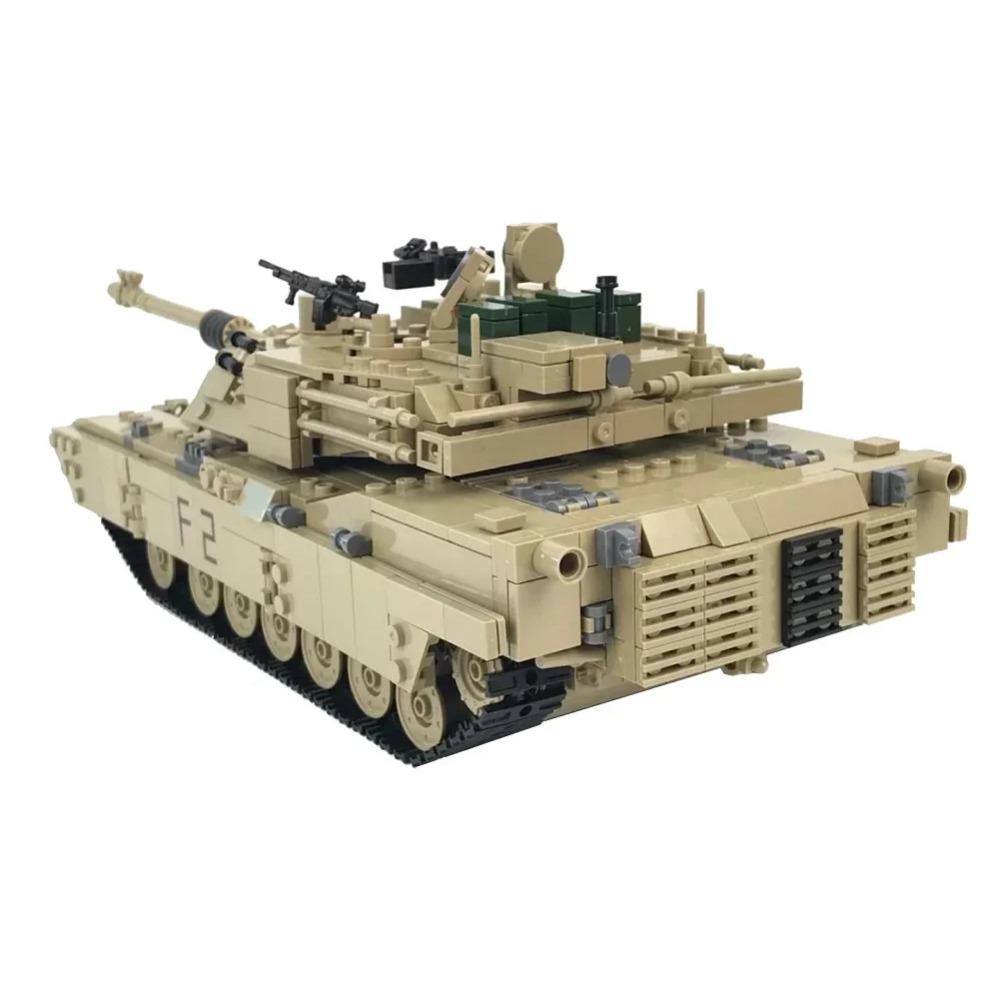 2 in 1 Transforming Track Hummer 1/28 M1A2 ABRAMS MBT Tank Model Military Army World War Building Blocks Bricks Kids Toys