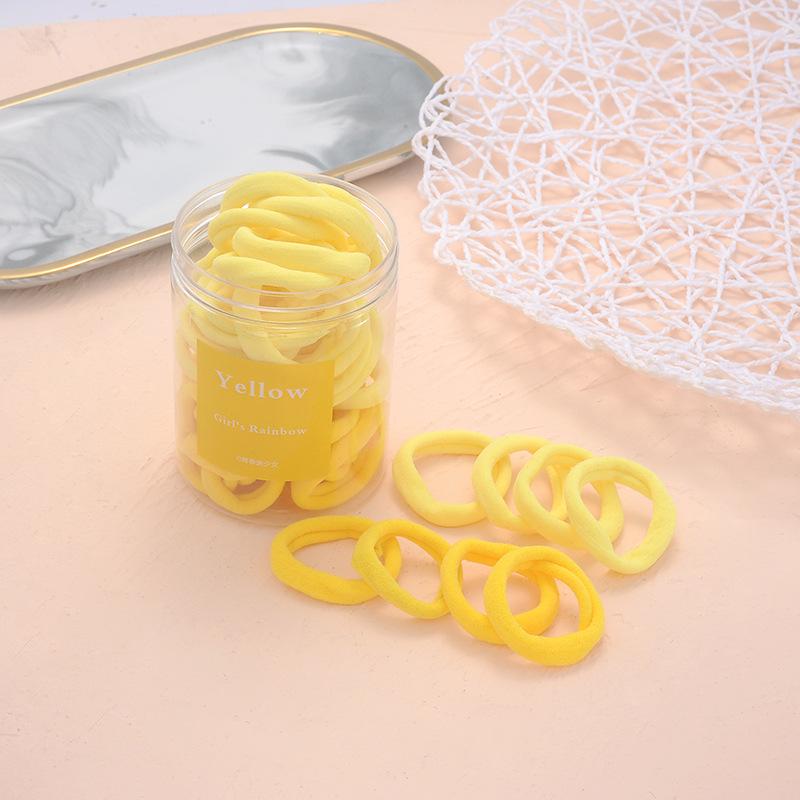 Gradient Multicolor High Elasticity Hair Ties - 50pcs Cute Candy Colors for Women