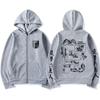 Anime Attack on Titan Merch Zipper Hoodie Men Women Casual Oversized Zip Up Jacket Coat Unisex Cartoon Manga Cosplay Streetwear