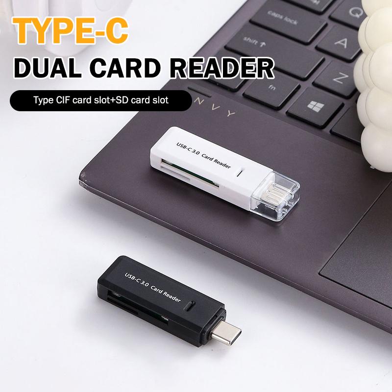 2-In-1 Multi Functional Type C 3.0 Card Reader Tf Memory Card Reader Usb Flash Drive Card Reader Adapter For Pc Laptops