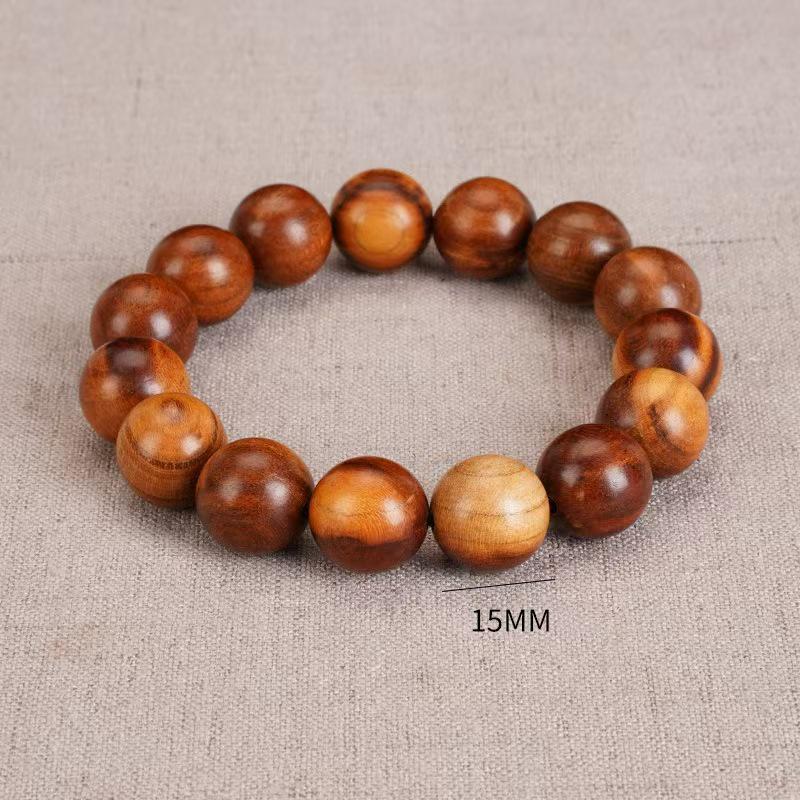 

Браслет из натуральных бусин персикового дерева, пораженного молнией, для богатства и молитвы