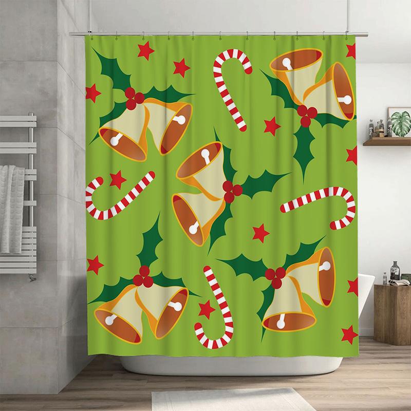 

TU Festive Christmas Shower Curtain Holiday Decor Reversible Waterproof Bathroom Curtain Modern Farmhouse Style Holiday Decor Gi 90x180cm35x71in