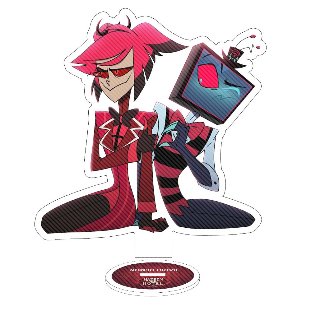 Anime Peripherals 15CM Acrylic Stand Velvet Alastor Vox Valentino Lucifer Adam The Exorcist Desktop Ornament Festival Gift