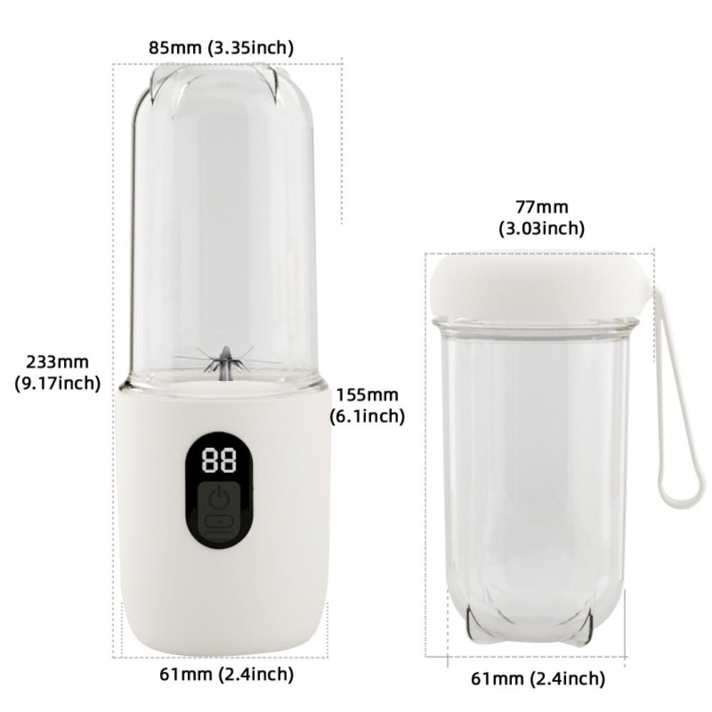 Portable Auto Juicing Cup USB Rechargeable 500ml Capacity Mini Juicer Mixer Cordless Multifunction Electric Fruit Juicer Sports