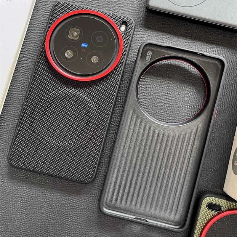 Business Woven Fabric Magnetic Case for VIVO X300 Ultra X200 Pro Mini X200s for MagSafe Alloy Lens Shockproof Protect Cover