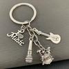Cross-Border Fashion Music Instrument Keychain: Guitar & Drum Set Alloy Accessories Gift