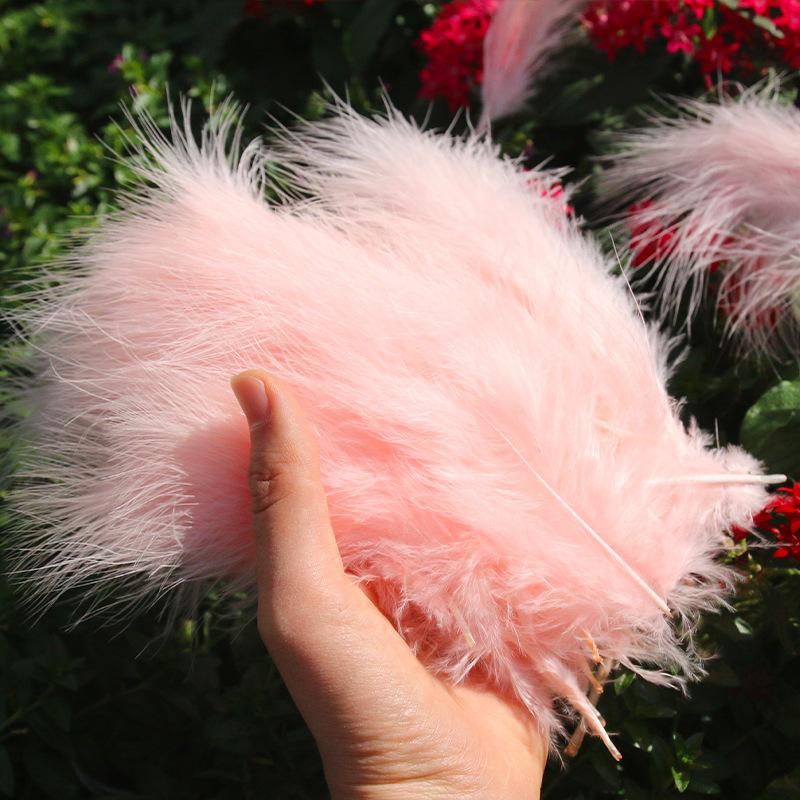 50Pcsdiy Color Feather Full Fleece Turkey Feather Clothing Antique Headdress Pet Toy Handicraft Decoration