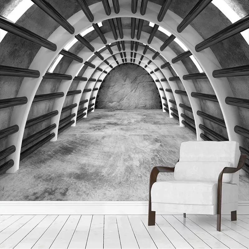 Mural Wallpaper 3d Cement Wall Corridor Fresco Living Room Tv Restaurant Cafe Creative Art Wall Painting