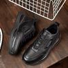 2025 Spring/Autumn Men's Black Casual Soft Leather Sneakers