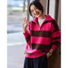 Demana Rosehip Jam Striped Knit Sweater for Women