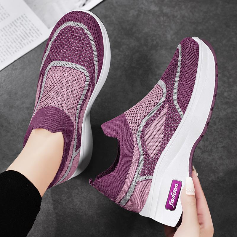 Women's Shoes Thick-soled Height-increasing Shoes Breathable Single Shoes Casual Shoes for One Foot