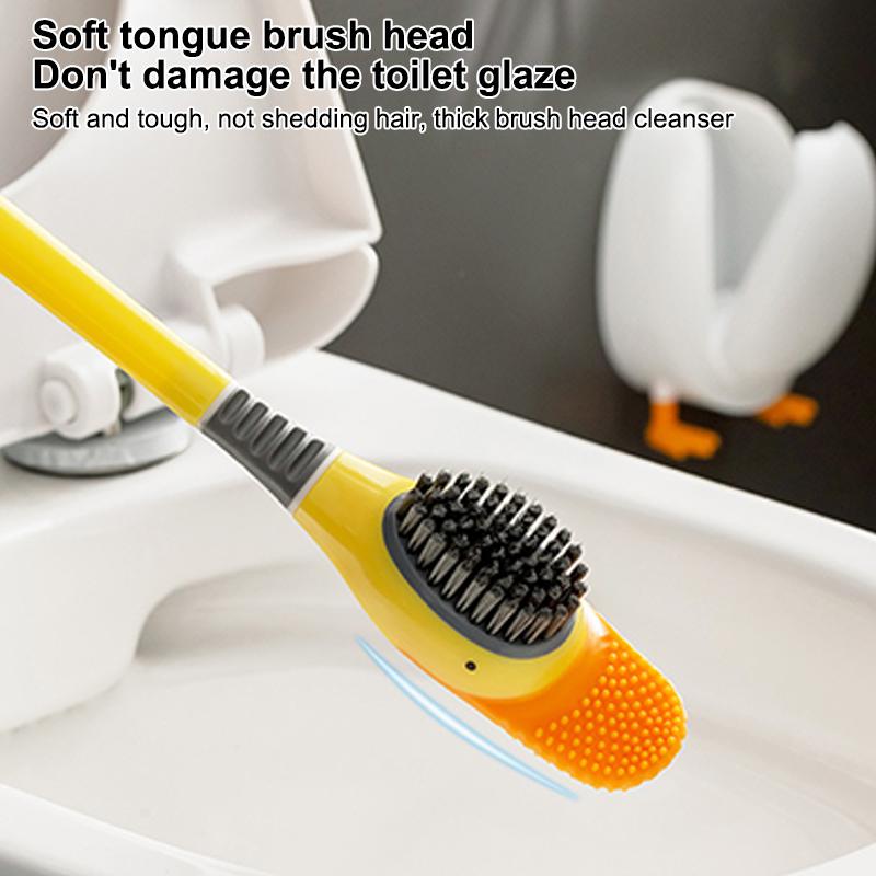 Toilet Brush Silicone Brush No Punching Toilet Cleaning Toilet Wall Hanging Cleaning Bathroom Accessories Toilet Set Accessories