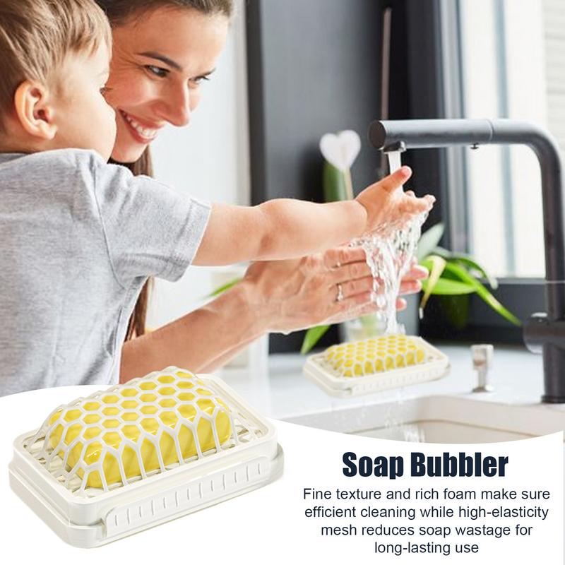 High Quality High Elasticity Mesh Soap Lather Box Multi-Purpose Draining Dish Soap  Storage Box home Bathroom Accessories