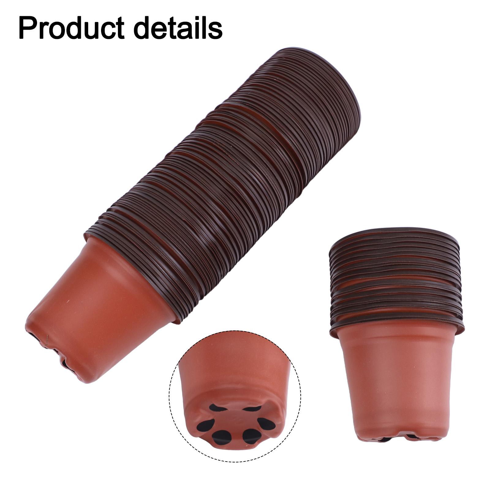 

Set Flower Pot 100pcs 9*6*8cm Balanced drainage Containers Garden Nursery Plastic Flowerpot Newest High Quality China Mainland