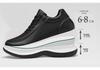 Men's 8cm Height Boosting Cowhide Sneakers - Trendy, Thick Sole, Casual & Sporty