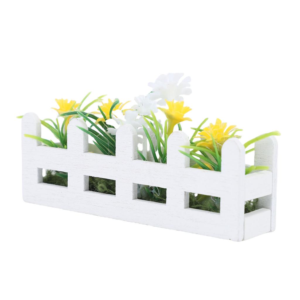 Dollhouse Flower Bed High Simulation Miniature Potted Flower Plant Garden Decoration