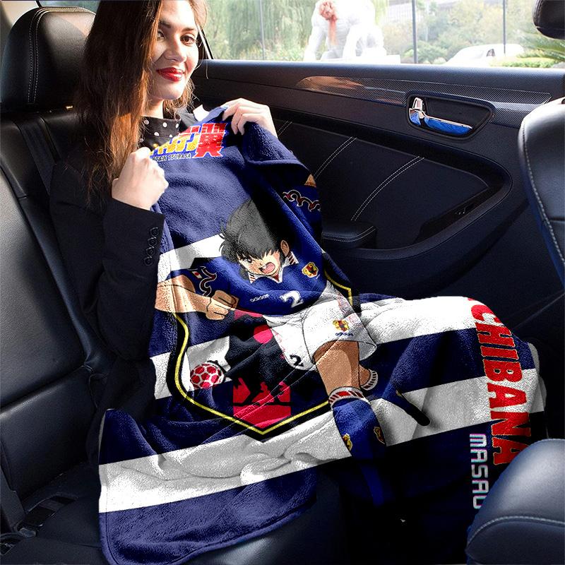 1pc Football Hero Tachibana Masao Flannel Blanket Soft Warm Throw Blanket for Bedroom Living Room Bed Travel Camping Picnic Gift. MT71501104