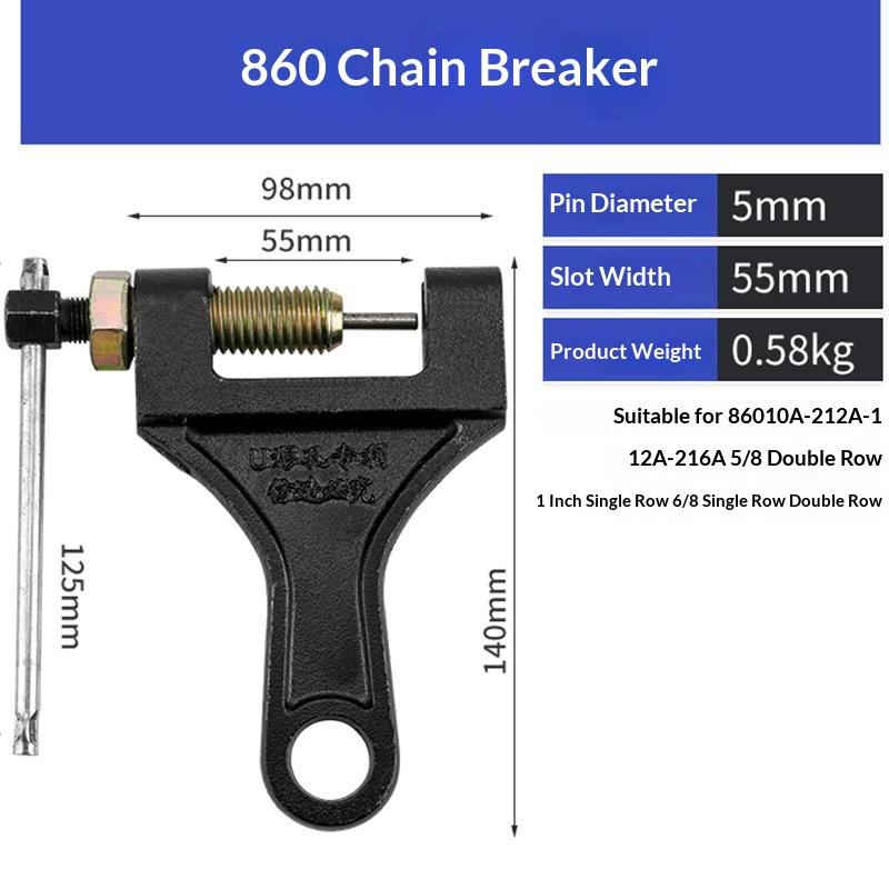 Motorcycle Chain Breaker Portable Chain Link Removal Riveting Separator Tool 1PC for Outdoor Motorbike Roadside Repair