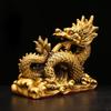 Zhaocai Wealth Attract Bronze Dragon Decoration Living Room Brass Crafts Home Office Opening Auspicious Dragon Ornaments