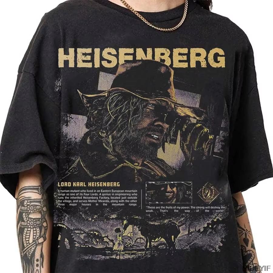 2026 Summer Fashion Trendy Tee Resident Evil Village T-shirt for Men Women Cotton T Shirts Short Sleeve Tops J191 Gothic Cotton Oversized T-shirts 4XL