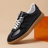 European Station Men's Shoes Leather Retro Little White Shoes New Leather Casual Versatile Board Shoes Men's German Training Retro Trend Shoes