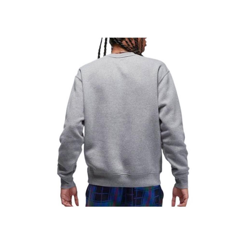 Jordan Embroidered Logo Print Crew-Neck Sweatshirt Men Sweatshirt Carbon-Ash-Grey DV1576-091