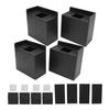 4 PCS 4in L Shaped Anti Vibration Pads Rectangular Non Slip Foot Pad Bed Risers for Washing Machine