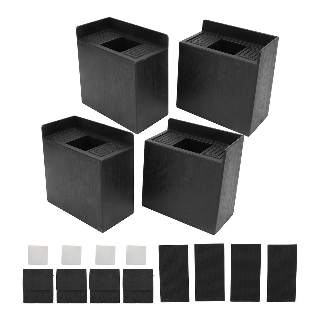 4 PCS 4in L Shaped Anti Vibration Pads Rectangular Non Slip Foot Pad Bed Risers for Washing Machine