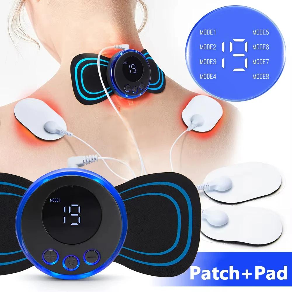 New Electric Neck Massager with Advanced Muscle Stimulation Technology Remote Controlled Massage Patches Pads Health Benefits