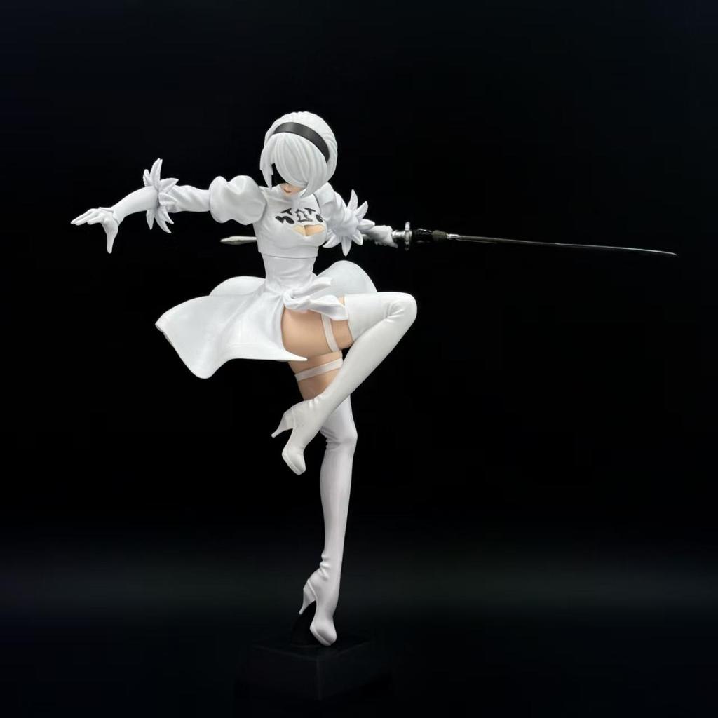 24CM NieR Automata YoRHa Nr. 2 Typ B figma 2B Lebensform Kaine Nier PVC Actionfigur Puppenmodell Sammlerstatue figura Geschenk
