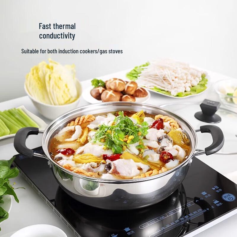 FATTBAO Thickened Stainless Steel Multi-functional Cooking Pot
