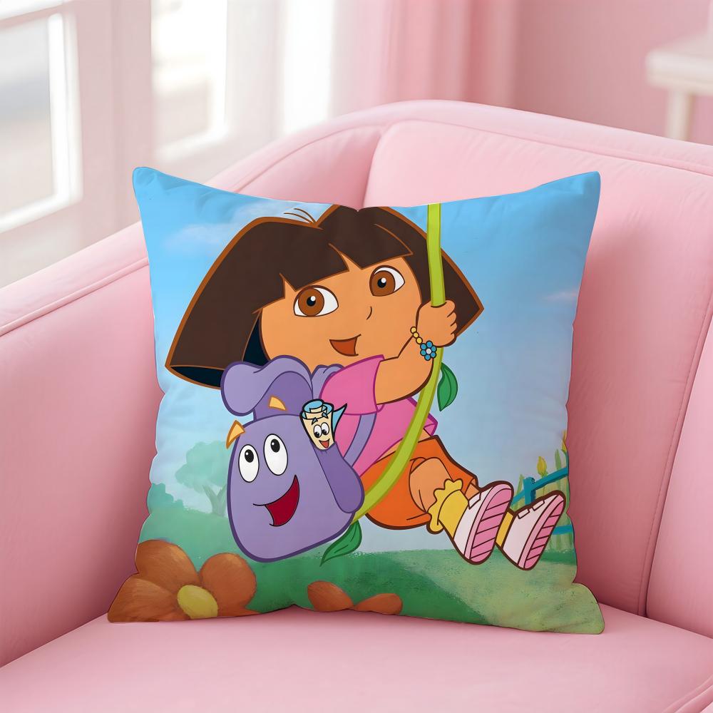 Cute D-DoraS the E-ExplorerS Cushion Cover Comfortable Reversible Pillow Cover Ideal for Car Sofa Bedroom & Beyond