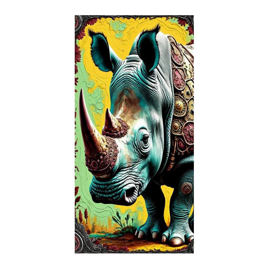 Parrots and Rhinoceroses Large Size Diamond Painting Animals Diy Full Square Round Drill Rhinestone Embroidery Mosaic Cross Stitch Kits