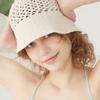 QUAFE KNIT NET BUCKET HAT_Beige