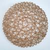 Crochet knitting Round Woven Place Mats Paper Fiber Table Placemats Hollow Decorative Placemat Dinning Place Mats Decor for Home