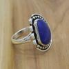 Lapis Lazuli Gemstone Silver Ring For Women, Crystal Quartz & 925 Sterling Silver Handmade Unique Jewelry, Gift For Her