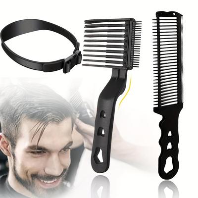 Positionierender Haarschneidekamm Haarstyling Silikon Haarschneiden mit Haarlöchern Extremes Handdrücken Ölkopf Haarschneidekamm