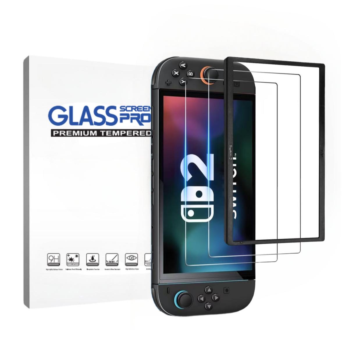 

Защитное стекло для экрана Nintendo Switch 2-го поколения с рамкой для установки 2-Pack Frameless