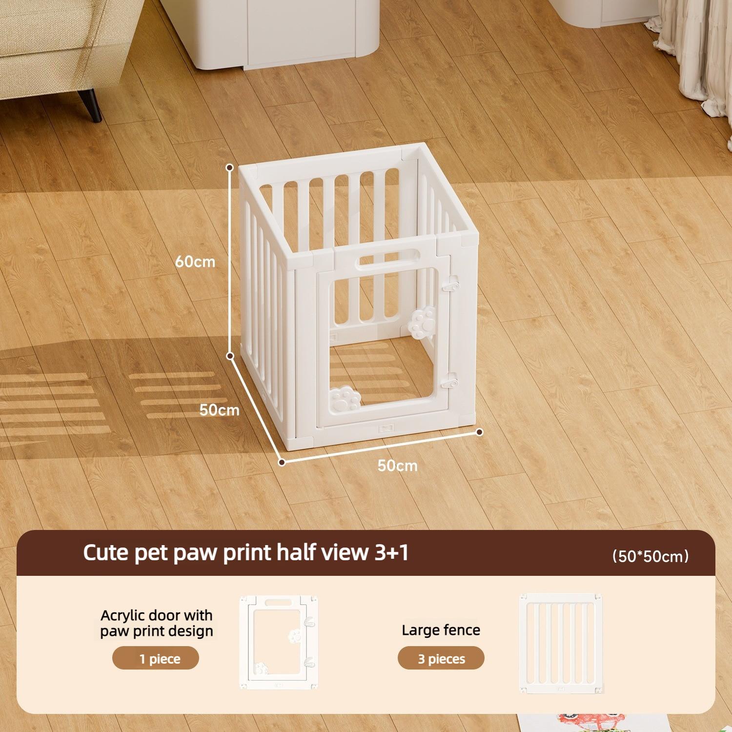 Acrylic Transparent Dog Playpen Safety Material Increased 60cm Indoor Dog Fence Stable Easy Clean Barrier for Dogs Pet Products