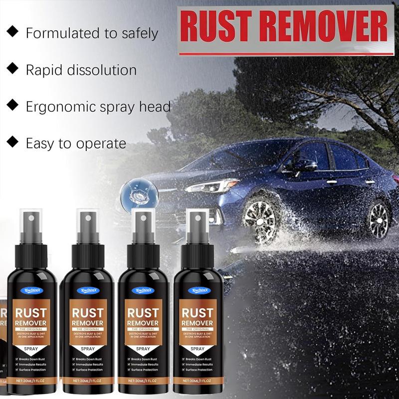 Car Rust Remover Spray - Instant Rust Dissolver & Converter for Auto Body Metal, Anti-Rust Protection, Restore Shine, Easy Application