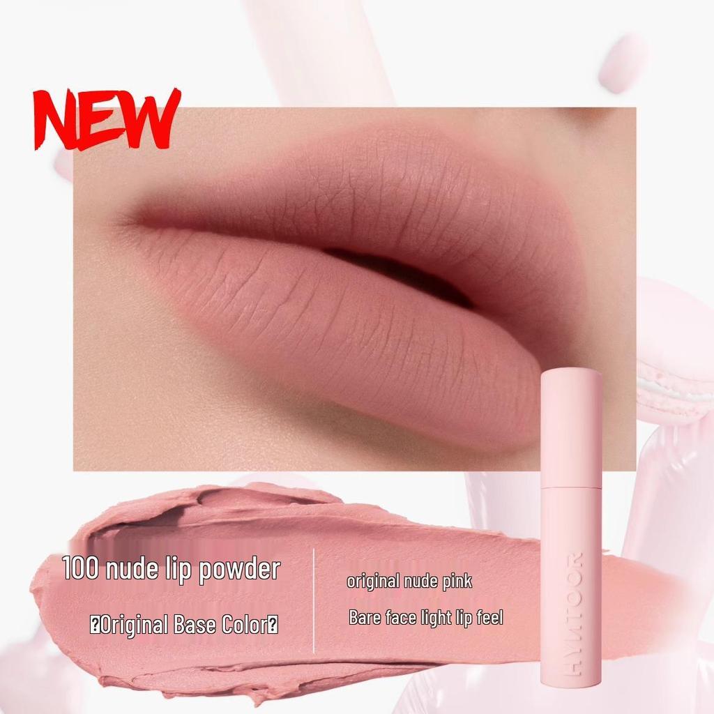 HYNTOOR Black Rabbit Matte Mist Macaron Lipstick – Student-Friendly Lip Gloss
