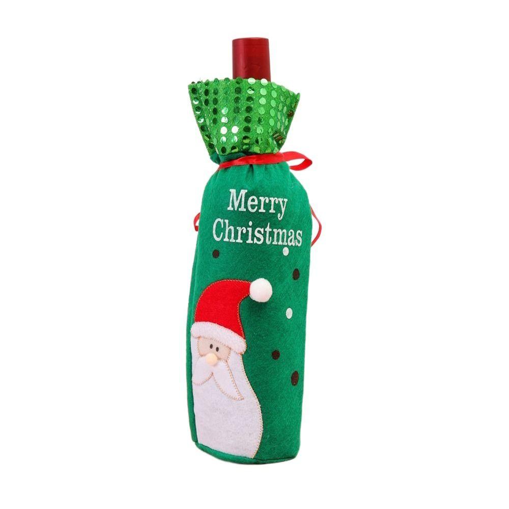Snowman Wine Bottle Cover Cloth Champagne Gifts Bags Reuseable Xmas Wine Bag  New Year