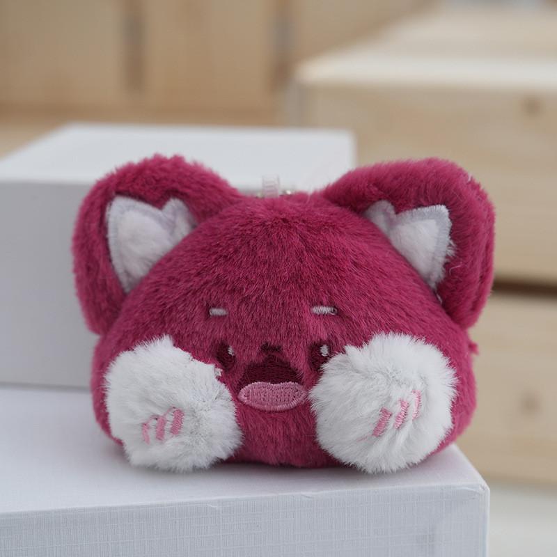 Adorable Cartoon Plush Cat Keychain Cute Stuffed Animal Charms Whimsical Gift