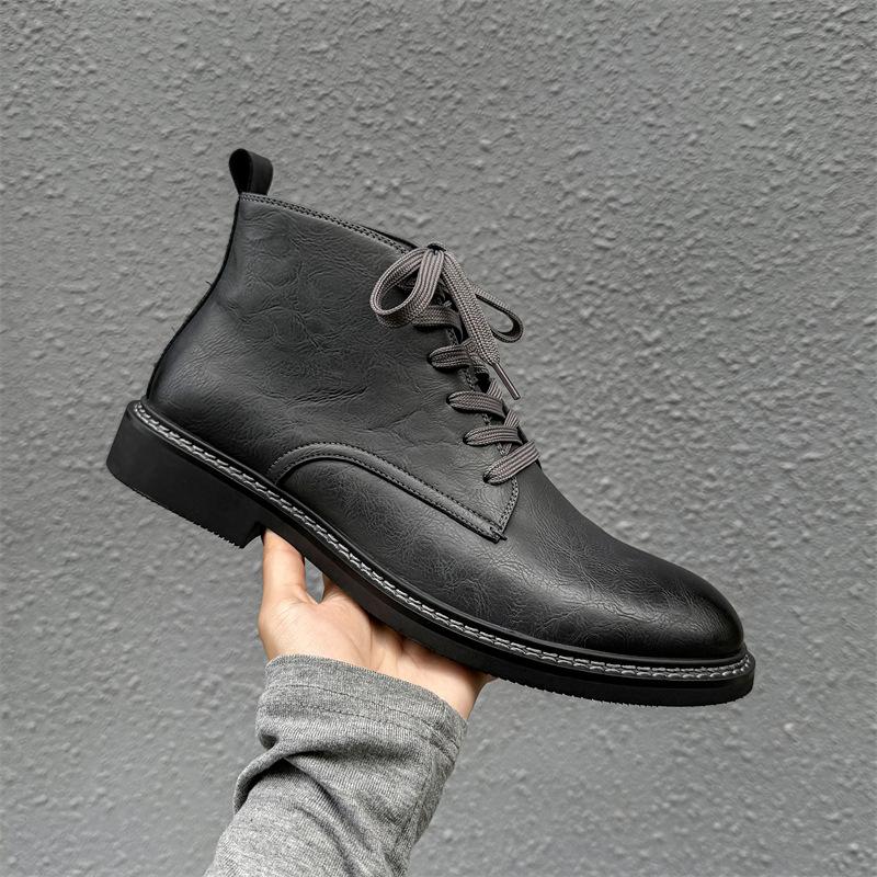 

Ботинки Derby Martin, мужские средние ботинки, мужские короткие ботинки Lonely, кожаные туфли, трендовые ботинки Chelsea 77764-J 38 чёрный