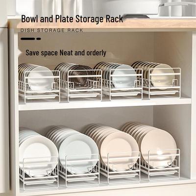 Kitchen Cabinet Built-In Dish Rack and Plate Divider Storage System