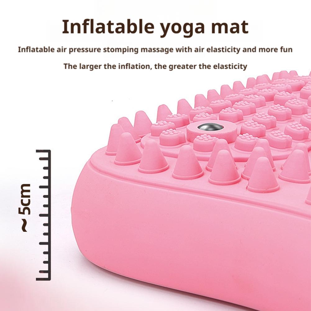 1 Adet Manyetik Masaj Ayak Matı Çok Fonksiyonlu Kaymaz Akupresür Panosu Ev Tipi Şişirilebilir Ayak Step Masaj Plakası