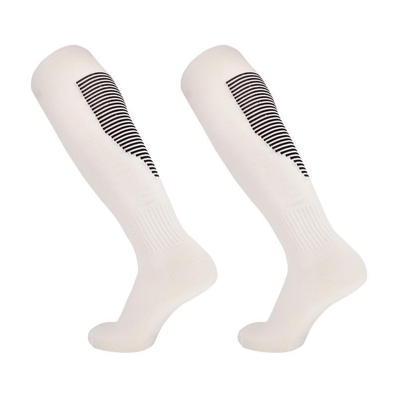 Breathable Striped Football Socks: Spring/Summer, Over-Knee, Sweat-Absorbent, Adult & Kids Training & Casual Wear